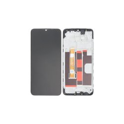 Oppo A5 (2020) Sk�rm med ramme Sort Display og Digitizer Service Pack