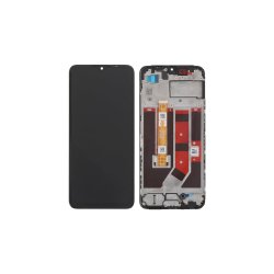 Sk�rm til Oppo A18 / A38 LCD med Ramme OEM Sort