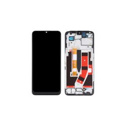 Oppo A56s PFTM20 / Oppo A57 5G Sk�rm med ramme Sort Display og Digitizer