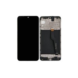 Samsung Galaxy M10 M105G Sk�rm med ramme Sort Display og Digitizer Service Pack