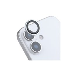 iPhone 16 / iPhone 16 Plus Kamerabeskyttelse glas Metal Shield S�lv