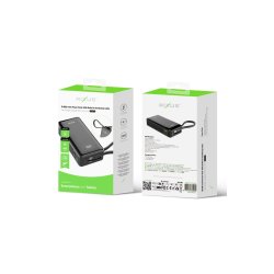 Rixus 10000mAh powerbank Sort