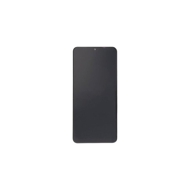 Sk�rm til Samsung Galaxy A12 Nacho A127F LCD med Ramme OEM Sort