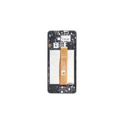 Sk�rm til Samsung Galaxy A12 Nacho A127F LCD med Ramme OEM Sort