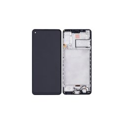 Samsung Galaxy A21s A217F Sk�rm med ramme Sort Display og Digitizer