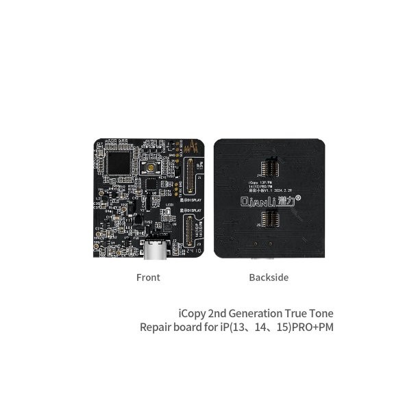 Qianli iCopy 2. generation True Tone repair board til iPhone 13 Pro, 13 Pro Max, 14 Pro, 14 Pro Max, 15 Pro, 15 Pro Max