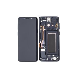 Samsung Galaxy S9 G960F Sk�rm med ramme Sort Display og Digitizer Refurbished