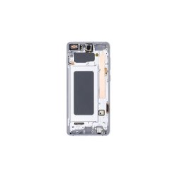 Samsung Galaxy S10+ G975F Sk�rm med ramme Hvid Display og Digitizer Refurbished