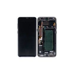 Samsung Galaxy S8 Plus G955F Sk�rm med ramme Sort Display og Digitizer Refurbished