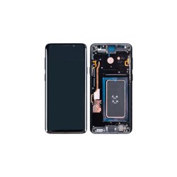 Samsung Galaxy S9 Plus G965F Sk�rm med ramme Sort Display og Digitizer Refurbished