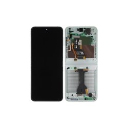 Samsung Z Flip6 F741B Sk�rm med ramme Mint Display og Digitizer Service Pack