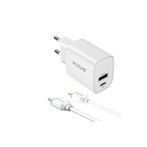 Rixus 20W oplader USB-C Hvid RX90L