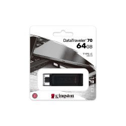 USB-Flashdrev 64GB USB-C Sort Kingston
