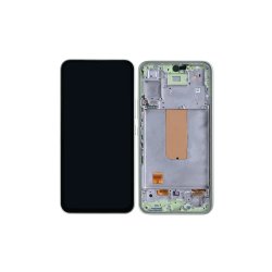 Samsung Galaxy A54 5G A546B Sk�rm OLED med ramme Lime 5G Display og Digitizer Soft-OLED