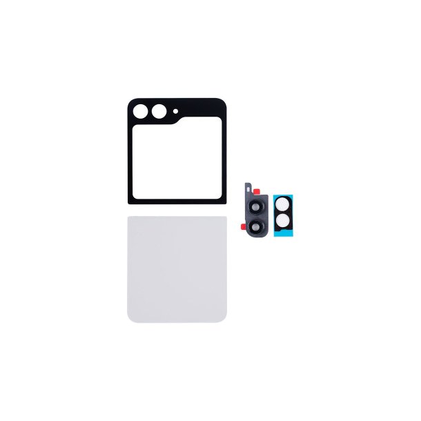 Samsung Z Flip5 F731B bagcover Cream med linse OEM
