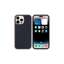 iPhone 14 Pro Mag Carbon MagSafe-cover Brun
