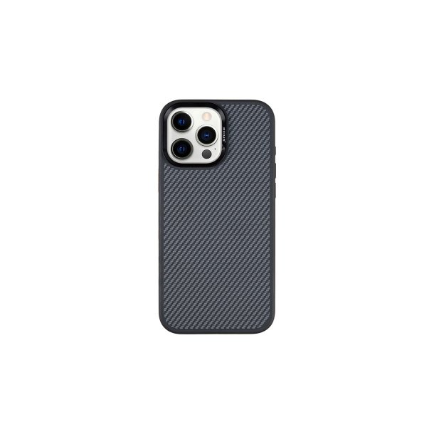 Rixus iPhone 15 Pro MagSafe Cover Mag Carbon Titanium Sort