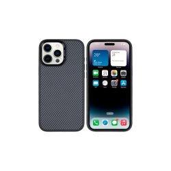 Rixus iPhone 15 Pro MagSafe Cover Mag Carbon Titanium Sort