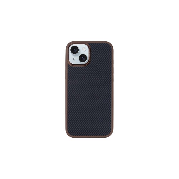 iPhone 15 Plus Mag Carbon MagSafe-cover Brun