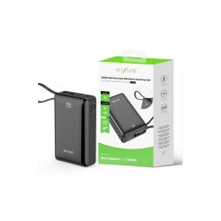 Rixus 20000mAh powerbank Sort