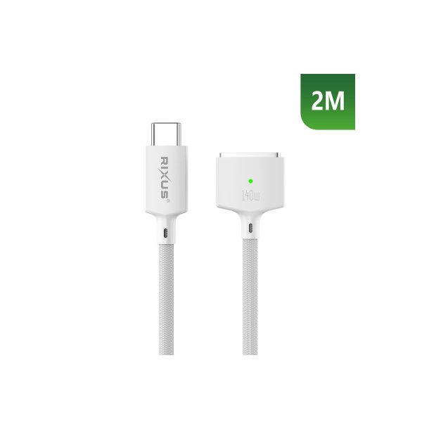 Rixus USB-C kabel 140W Hvid RXUC140