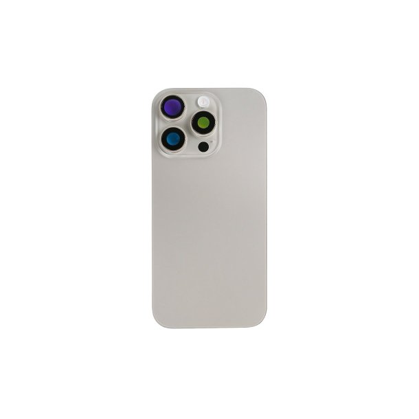 Bagglas til iPhone 16 Pro med NFC Forst�rret Kameraramme Natural Titanium Kompatibel