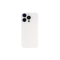 Bagglas til iPhone 16 Pro Max med NFC Forst�rret Kameraramme Hvid Titanium Kompatibel