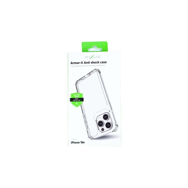 iPhone 16e / iPhone 17e Armor-X Transparent cover Transparent