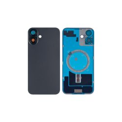 Bagglas til iPhone 16 Plus uden NFC Forst�rret Kameraramme Sort Kompatibel