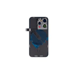 Bagglas til iPhone 15 Pro med NFC Forst�rret Kameraramme Sort Titanium Kompatibel