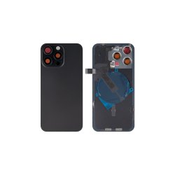 iPhone 15 Pro Max bagcover Black med NFC Kompatibel