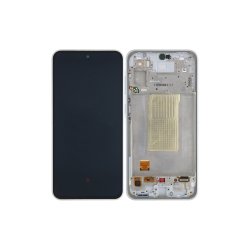 Samsung Galaxy A36 A366B Sk�rm med ramme Hvid Display og Digitizer Service Pack