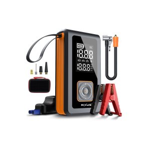 Rixus RXAP05 4-i-1 luftpumpe med jumpstarter Sort