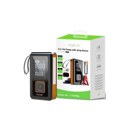 Rixus RXAP05 4-i-1 luftpumpe med jumpstarter Sort