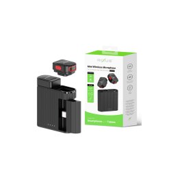Mikrofon til Rixus RXMIC03 Mini Wireless For Live Stream og Video Recording Sort