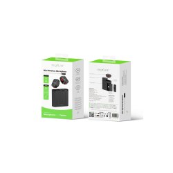 Mikrofon til Rixus RXMIC03 Mini Wireless For Live Stream og Video Recording Sort