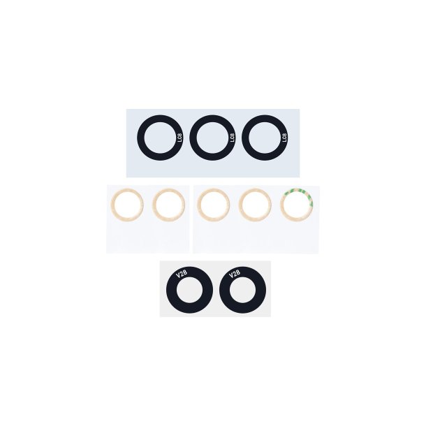 Samsung Galaxy A52 5G A526B / Samsung Galaxy A52 A525F / Samsung Galaxy A52s A528B Kameralinseglas 5 stk Sort OEM