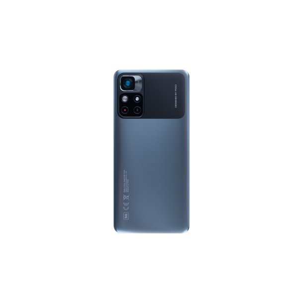 Xiaomi Poco M4 Pro 5G bagcover Black med linse OEM