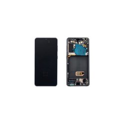 Samsung Galaxy S21 5G G991B Sk�rm med ramme Gr� 5G Display og Digitizer Service Pack