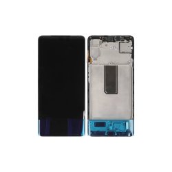 Samsung Galaxy M54 5G M546B Sk�rm med ramme Sort 5G Display og Digitizer Service Pack