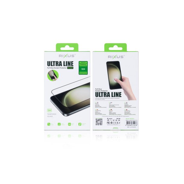 Samsung Galaxy S24 S921B / Samsung Galaxy S25 S931B h�rdet glas Clear HD Ultra Line R�d