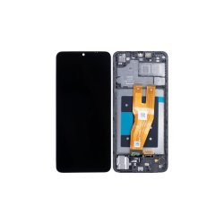 Samsung Galaxy A05 A055F Sk�rm med ramme Sort Display og Digitizer