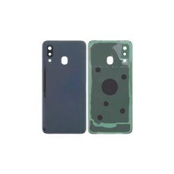Samsung Galaxy A40 A405FN bagcover Black med linse OEM