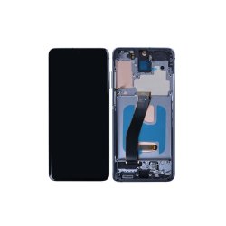 Samsung Galaxy S20 G980F Sk�rm OLED med ramme Gr� Display og Digitizer Soft-OLED