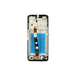 Samsung Galaxy A22 5G A226B Sk�rm med ramme Sort 5G Display og Digitizer Service Pack