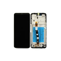 Samsung Galaxy A22 5G A226B Sk�rm med ramme Sort 5G Display og Digitizer Service Pack