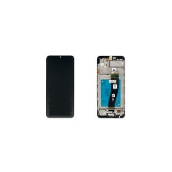 Samsung Galaxy A02s A025G Sk�rm med ramme Sort Non EU Display og Digitizer Service Pack