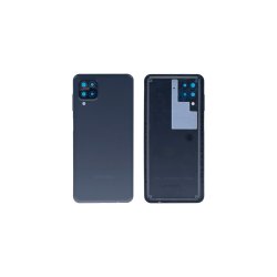 Samsung Galaxy A12 A125F bagcover Black med linse OEM