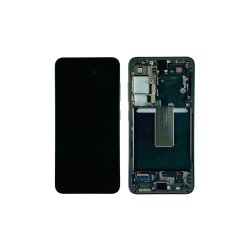 Samsung Galaxy S23 S911B Sk�rm med ramme Phantom Black Display og Digitizer Service Pack