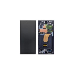 Samsung Galaxy S23 Ultra S918B Sk�rm med ramme Phantom Black Display og Digitizer Service Pack